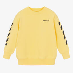 Off-White-Желтый свитшот со стрелками | Childrensalon Outlet