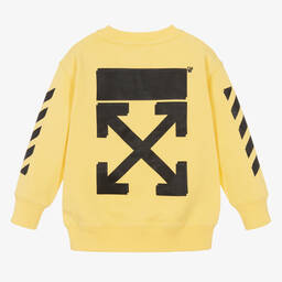 Off-White-Желтый свитшот со стрелками | Childrensalon Outlet