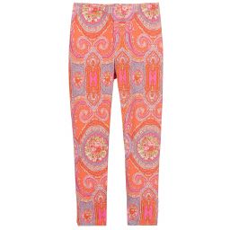 Oilily-Кораллово-розовые легинсы из вискозы | Childrensalon Outlet