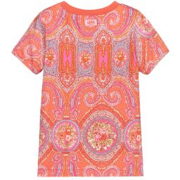 Oilily-Кораллово-розовая футболка из вискозы | Childrensalon Outlet