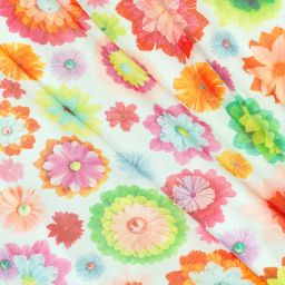 Oilily-Голубое шелковое платье с цветами для девочек | Childrensalon Outlet