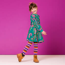 Oilily-Зеленое платье с принтом пейсли для девочек | Childrensalon Outlet