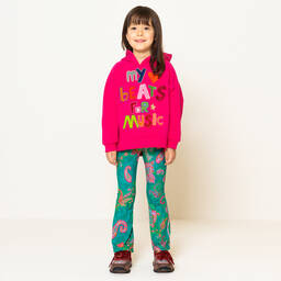 Oilily-Зеленые легинсы с принтом пейсли для девочек | Childrensalon Outlet