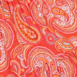 Oilily-Оранжевое платье с узором пейсли для девочек | Childrensalon Outlet