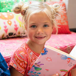 Oilily-Оранжевое платье с узором пейсли для девочек | Childrensalon Outlet