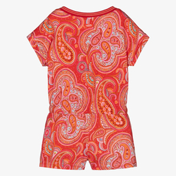 Oilily-Красный комбинезон с принтом пейсли для девочек | Childrensalon Outlet
