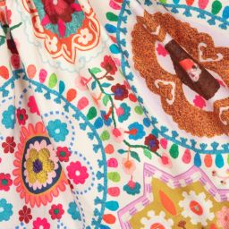 Oilily-Кремово-розовая юбка с цветами | Childrensalon Outlet