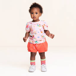 Oilily-Розовая футболка из органического хлопка | Childrensalon Outlet