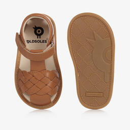 Old Soles-Baby Girls Brown First-Walker Sandals | Childrensalon Outlet