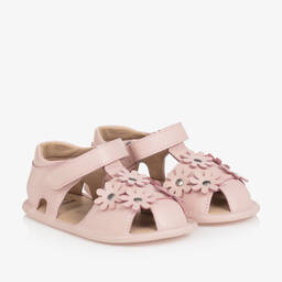 Old Soles-Baby Girls Pink Leather Sandals | Childrensalon Outlet