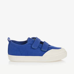 Old Soles-Blue Canvas Velcro Trainers | Childrensalon Outlet