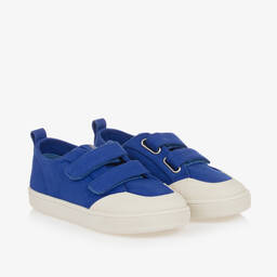 Old Soles-Blue Canvas Velcro Trainers | Childrensalon Outlet
