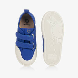 Old Soles-Blue Canvas Velcro Trainers | Childrensalon Outlet