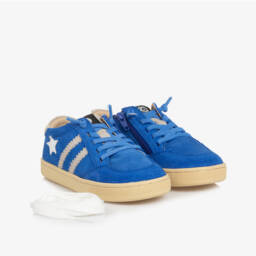 Old Soles-Boys Azure Suede Star Runners | Childrensalon Outlet