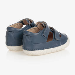 أولد سولز-صندل أطفال ولادي جلد لون كحلي لمرحلة بدء المشي | Childrensalon Outlet