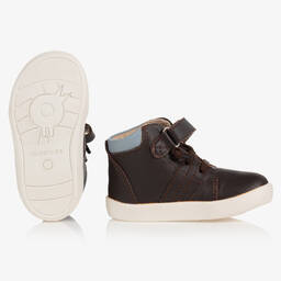 أولد سولز-حذاء جلد صناعي لون بني لمرحلة بدء المشي للمواليد | Childrensalon Outlet