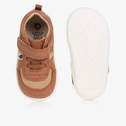 أولد سولز-Boys Brown Leather First Walker Shoes | Childrensalon Outlet