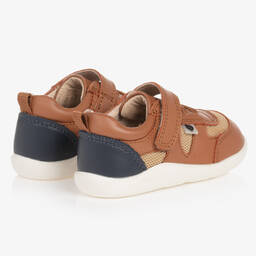 أولد سولز-Boys Brown Leather First Walker Shoes | Childrensalon Outlet