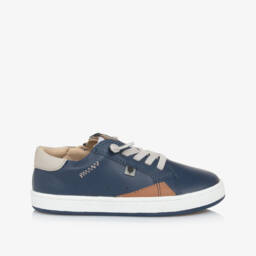 Old Soles-Boys Classic Blue Leather Sneakers | Childrensalon Outlet