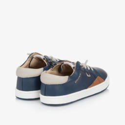 Old Soles-Boys Classic Blue Leather Sneakers | Childrensalon Outlet