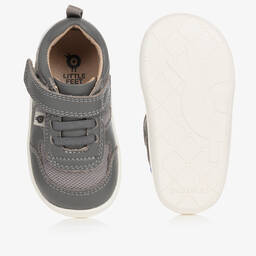 أولد سولز-Boys Grey Leather First Walker Shoes | Childrensalon Outlet