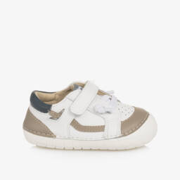 Old Soles-Boys Ivory & Beige Leather Walkers | Childrensalon Outlet