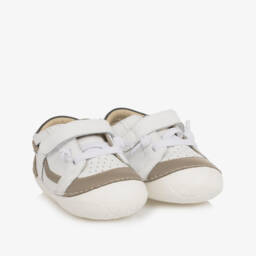 Old Soles-Boys Ivory & Beige Leather Walkers | Childrensalon Outlet