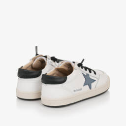 Old Soles-Boys Ivory Star-Accented Leather Sneakers | Childrensalon Outlet