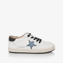 Old Soles-Boys Ivory Star-Accented Leather Sneakers | Childrensalon Outlet