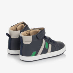 أولد سولز-حذاء رياضي بكاحل عالي جلد لون كحلي للأولاد | Childrensalon Outlet