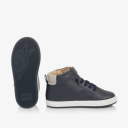 أولد سولز-حذاء رياضي بكاحل عالي جلد لون كحلي للأولاد | Childrensalon Outlet