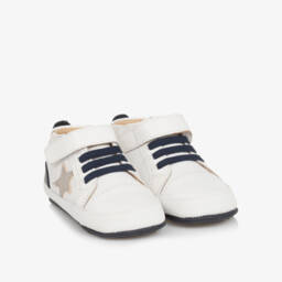 Old Soles-Boys Navy Ivory Leather Walkers | Childrensalon Outlet
