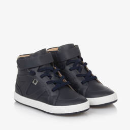 Old Soles-Boys Navy Leather High-Tops | Childrensalon Outlet
