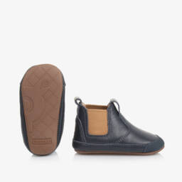 Old Soles-Boys Navy Leather Walker Boots | Childrensalon Outlet