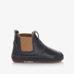 Old Soles-Boys Navy Leather Walker Boots | Childrensalon Outlet