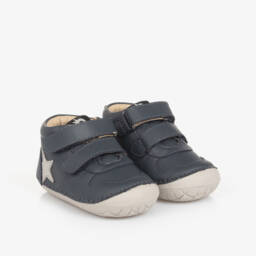 Old Soles-Синие кожаные первые туфли для мальчиков | Childrensalon Outlet