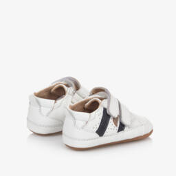 Old Soles-Boys White Leather First Walkers | Childrensalon Outlet
