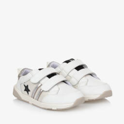 Old Soles-Boys White Leather Mesh Trainers | Childrensalon Outlet