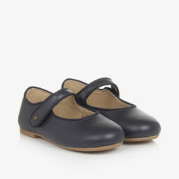 Old Soles-Girls Blue Leather Ballet Flats | Childrensalon Outlet