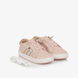 Old Soles-Girls Blush Leather Sneakers | Childrensalon Outlet
