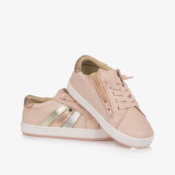 Old Soles-Girls Blush Leather Sneakers | Childrensalon Outlet