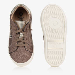 Old Soles-Girls Brown Glitter Trainers  | Childrensalon Outlet