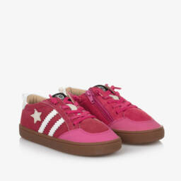 Old Soles-Girls Fuchsia Suede Leather Trainers | Childrensalon Outlet