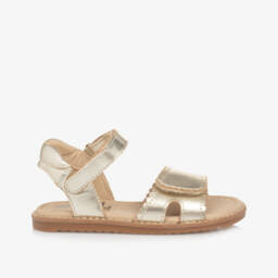 Old Soles-Girls Golden Leather Velcro Sandals | Childrensalon Outlet