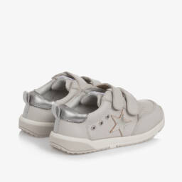 Old Soles-Girls Grey Leather Mesh Trainers | Childrensalon Outlet