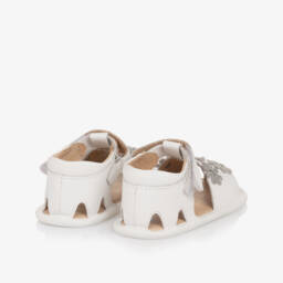 Old Soles-Girls Ivory Leather Blossom Sandals | Childrensalon Outlet