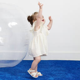 Old Soles-Girls Ivory Leather First Steps | Childrensalon Outlet