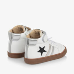 Old Soles-Girls Ivory Leather High-Top Sneakers | Childrensalon Outlet