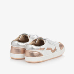 Old Soles-Кремовые кроссовки с кружевом и розовым золотом для девочек | Childrensalon Outlet