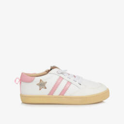 Old Soles-Girls Ivory Star Leather Sneakers | Childrensalon Outlet